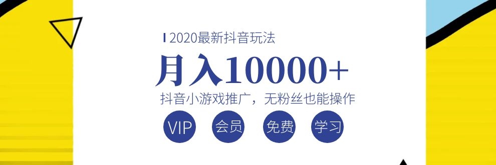 2020最新抖音玩法:抖音小游戏推广,无粉丝也能操作,月入10000+插图 2020最新抖音玩法:抖音小游戏推广,无粉丝也能操作,月入10000+