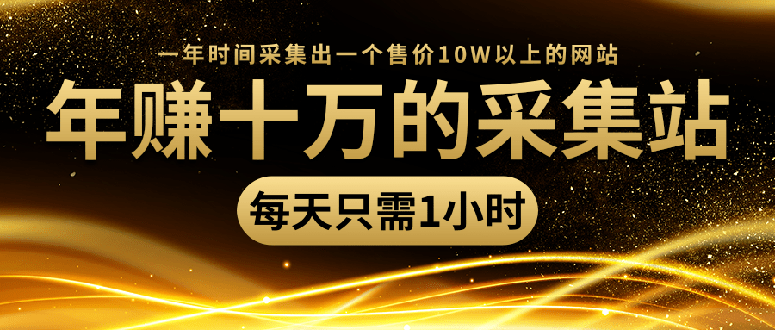 年赚十万的采集站,每天1小时,一年采集出一个售价10W的网站(无水印)插图 年赚十万的采集站,每天1小时,一年采集出一个售价10W的网站(无水印)