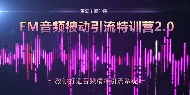 黄岛主·FM音频引流特训营2.0:独家引流模式,单账号50W+播放量,轻松变现插图 黄岛主·FM音频引流特训营2.0:独家引流模式,单账号50W+播放量,轻松变现