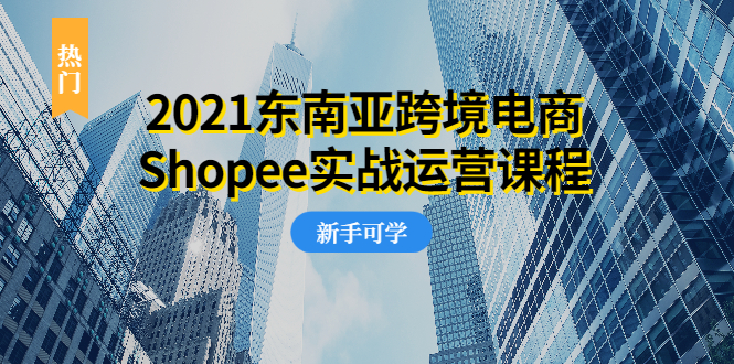 2021东南亚跨境电商Shopee实战运营课程,0基础、0经验、0投资的副业项目插图 2021东南亚跨境电商Shopee实战运营课程,0基础、0经验、0投资的副业项目