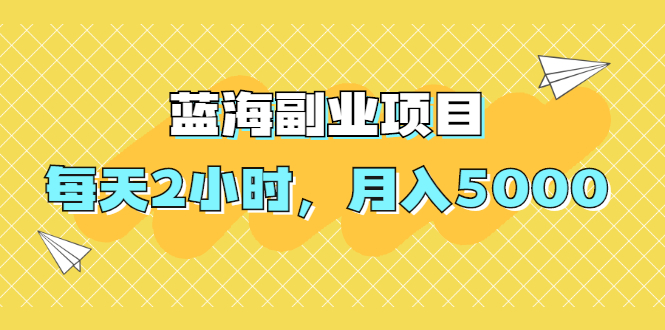 蓝海副业项目,每天2小时,月入5000,附详细操作流程插图 蓝海副业项目,每天2小时,月入5000,附详细操作流程