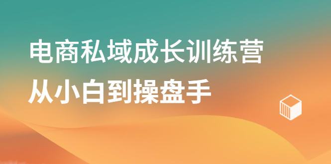 电商私域成长训练营,从小白到操盘手插图 电商私域成长训练营,从小白到操盘手