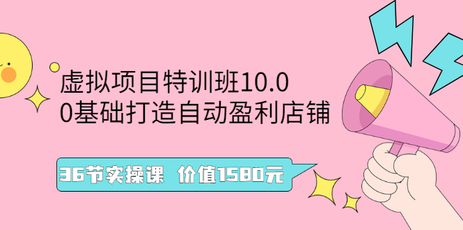 (2497期)虚拟项目特训班10.0,0基础打造自动盈利店铺 36节实操课插图 (2497期)虚拟项目特训班10.0,0基础打造自动盈利店铺 36节实操课