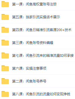 闲鱼+豆瓣：精准引流全系列课程，每天引流200+精准粉（两套教程）