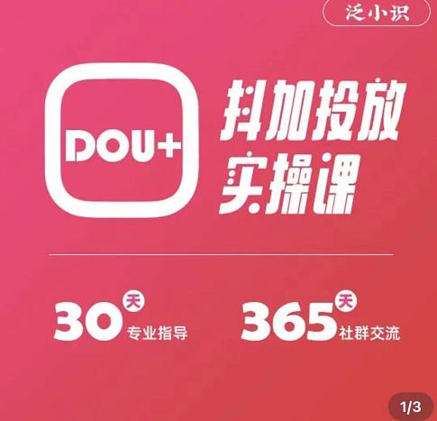 泛小识精品课系列:抖加投放实操课,干货慢慢,新手必学(12节视频课)插图 泛小识精品课系列:抖加投放实操课,干货慢慢,新手必学(12节视频课)