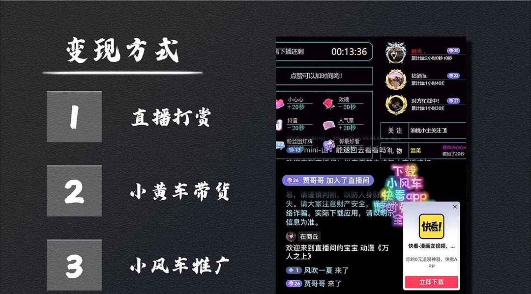 抖音无人直播·动漫解说项目:吸金挂机躺赚 可落地实操【工具+素材+教程】插图1 抖音无人直播·动漫解说项目:吸金挂机躺赚 可落地实操【工具+素材+教程】