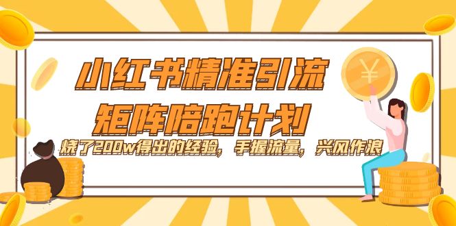 小红书精准引流·矩阵陪跑计划:烧了200w得出的经验,手握流量,兴风作浪!插图1 小红书精准引流·矩阵陪跑计划:烧了200w得出的经验,手握流量,兴风作浪!