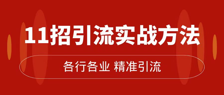 精准引流术:11招引流实战方法,让你私域流量加到爆(11节课完整版)插图 精准引流术:11招引流实战方法,让你私域流量加到爆(11节课完整版)