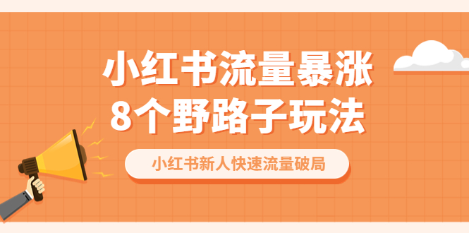 小红书流量-暴涨8个野路子玩法:小红书新人快速流量破局(8节课)插图 小红书流量-暴涨8个野路子玩法:小红书新人快速流量破局(8节课)
