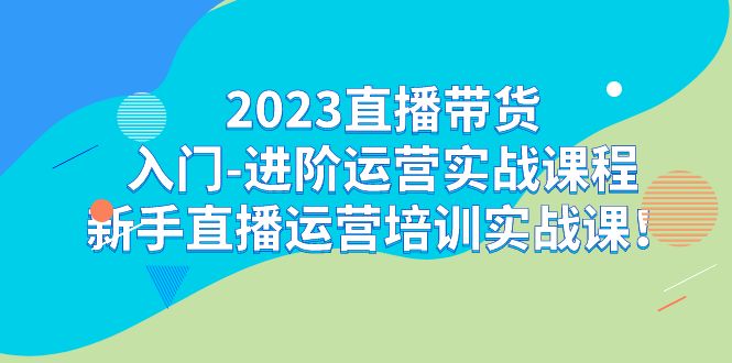 2023直播带货入门-进阶运营实战课程:新手直播运营培训实战课!插图 2023直播带货入门-进阶运营实战课程:新手直播运营培训实战课!