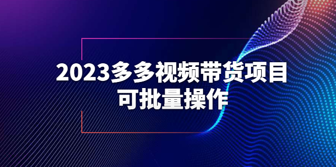 2023多多视频带货项目,可批量操作【保姆级教学】插图 2023多多视频带货项目,可批量操作【保姆级教学】