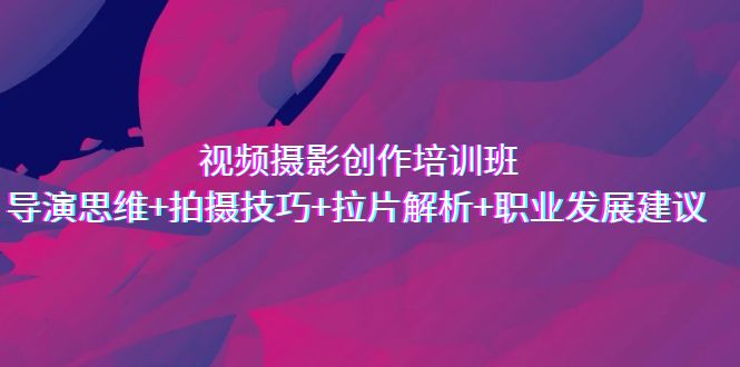 视频摄影创作培训班,导演思维+拍摄技巧+拉片解析+职业发展建议插图 视频摄影创作培训班,导演思维+拍摄技巧+拉片解析+职业发展建议