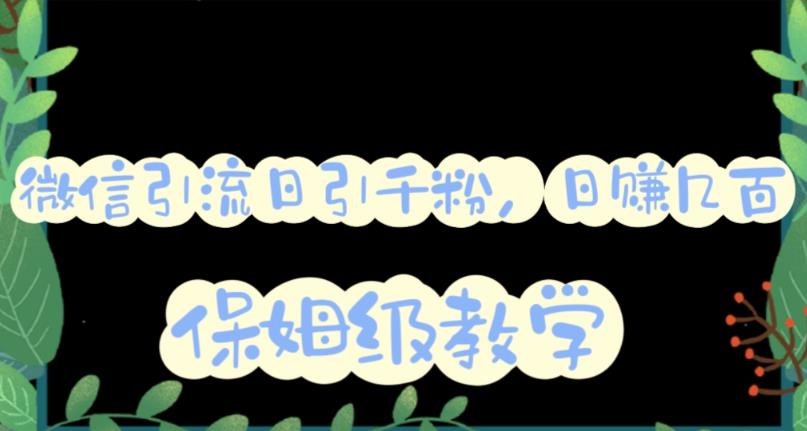 微信互推圈半自动引流方案,矩阵操作日引千人思路【详细视频教程】插图 微信互推圈半自动引流方案,矩阵操作日引千人思路【详细视频教程】