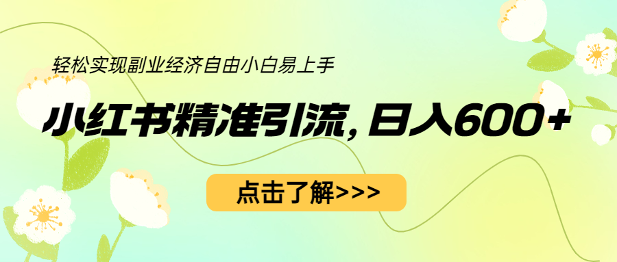 (6515期)小红书精准引流,小白日入600+,轻松实现副业经济自由(教程+1153G资源)插图 (6515期)小红书精准引流,小白日入600+,轻松实现副业经济自由(教程+1153G资源)