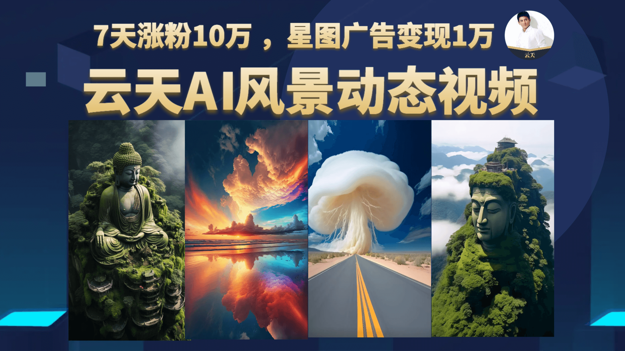 云天AI风景动图视频制作,更新87节课插图 云天AI风景动图视频制作,更新87节课