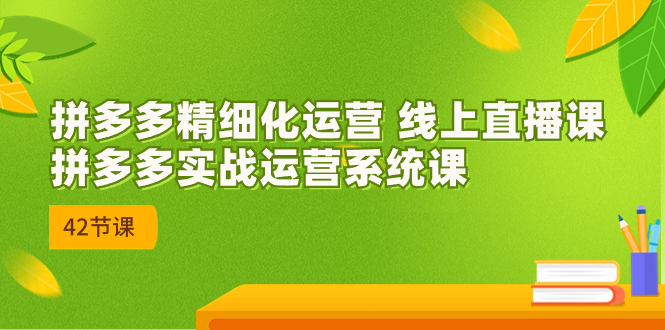 2023年8月新课-拼多多精细化运营 线上直播课:拼多多实战运营系统课-42节插图 2023年8月新课-拼多多精细化运营 线上直播课:拼多多实战运营系统课-42节