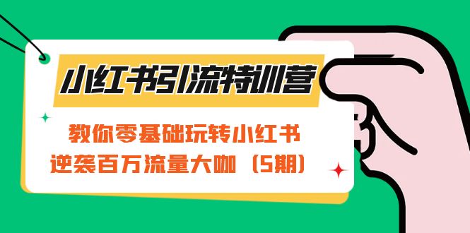 小红书引流特训营-第5期:教你零基础玩转小红书,逆袭百万流量大咖插图 小红书引流特训营-第5期:教你零基础玩转小红书,逆袭百万流量大咖