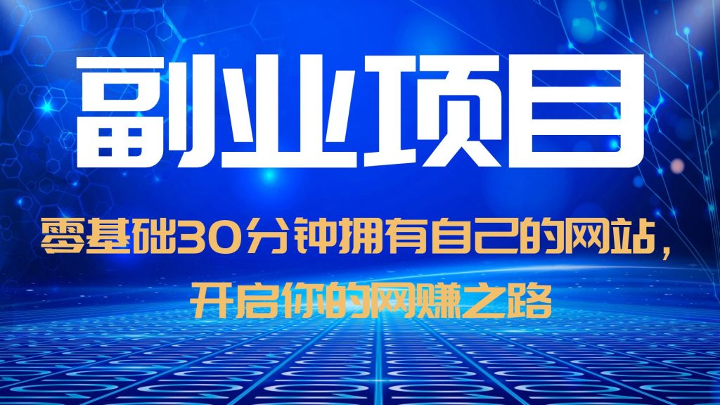 零基础30分钟拥有自己的网站,日赚1000+,开启你的网赚之路(教程+源码)插图 零基础30分钟拥有自己的网站,日赚1000+,开启你的网赚之路(教程+源码)