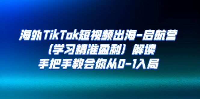 海外TikTok短视频出海-启航营(学习精准盈利)解读,手把手教会你从0-1入局插图 海外TikTok短视频出海-启航营(学习精准盈利)解读,手把手教会你从0-1入局