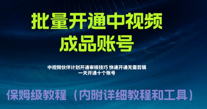 外面收费1980暴力开通中视频计划教程,附 快速通过中视频伙伴计划的办法插图 外面收费1980暴力开通中视频计划教程,附 快速通过中视频伙伴计划的办法