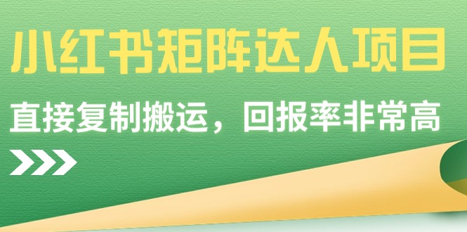 小红书矩阵达人项目,直接复制搬运,回报率非常高插图 小红书矩阵达人项目,直接复制搬运,回报率非常高