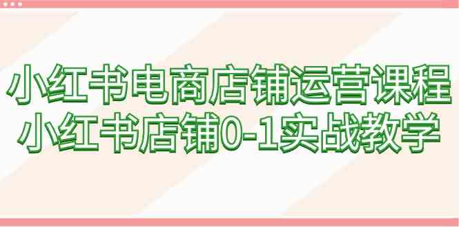 小红书电商店铺运营课程,小红书店铺0-1实战教学(60节课)插图 小红书电商店铺运营课程,小红书店铺0-1实战教学(60节课)