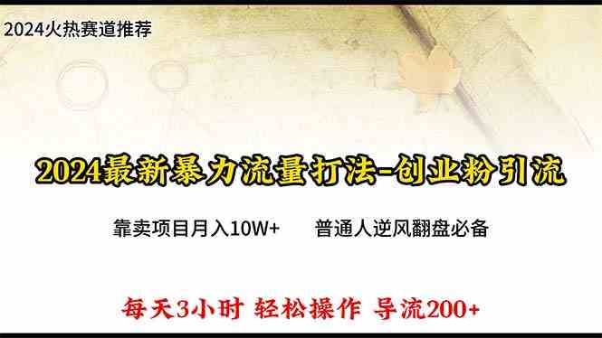 2024年最新暴力流量打法,每日导入300+,靠卖项目月入10W+插图 2024年最新暴力流量打法,每日导入300+,靠卖项目月入10W+