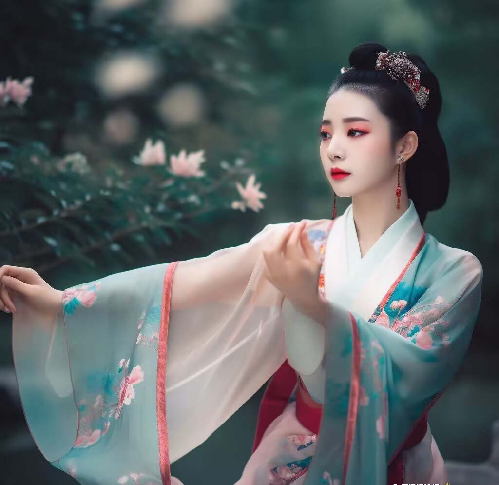 Midjourney关键词-AI生成中国风古装汉服美女人像提示关键词插图3 Midjourney关键词-AI生成中国风古装汉服美女人像提示关键词