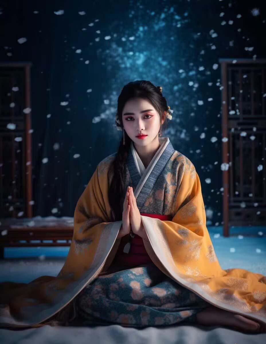 Midjourney关键词-AI生成中国风古装汉服美女人像提示关键词插图5 Midjourney关键词-AI生成中国风古装汉服美女人像提示关键词