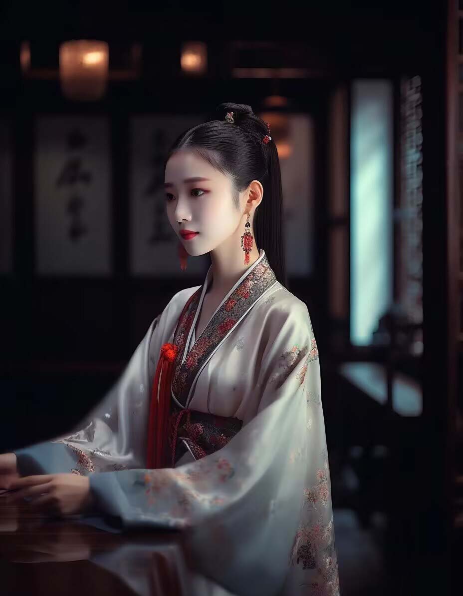 Midjourney关键词-AI生成中国风古装汉服美女人像提示关键词插图8 Midjourney关键词-AI生成中国风古装汉服美女人像提示关键词