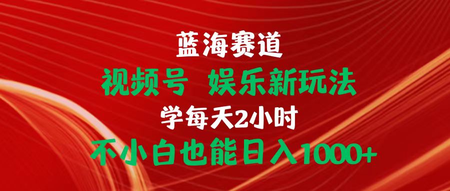 蓝海赛道视频号 娱乐新玩法每天2小时小白也能日入1000+插图 蓝海赛道视频号 娱乐新玩法每天2小时小白也能日入1000+