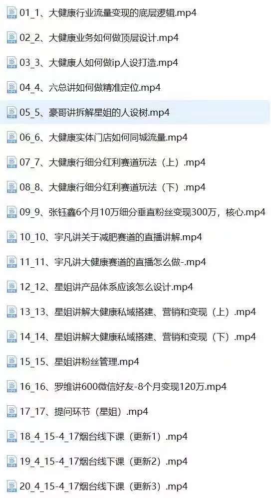 大健康 流量 变现2.0:拓高变现 流量/成高客单/低粉高变现/只讲落地实战插图3 大健康 流量 变现2.0:拓高变现 流量/成高客单/低粉高变现/只讲落地实战