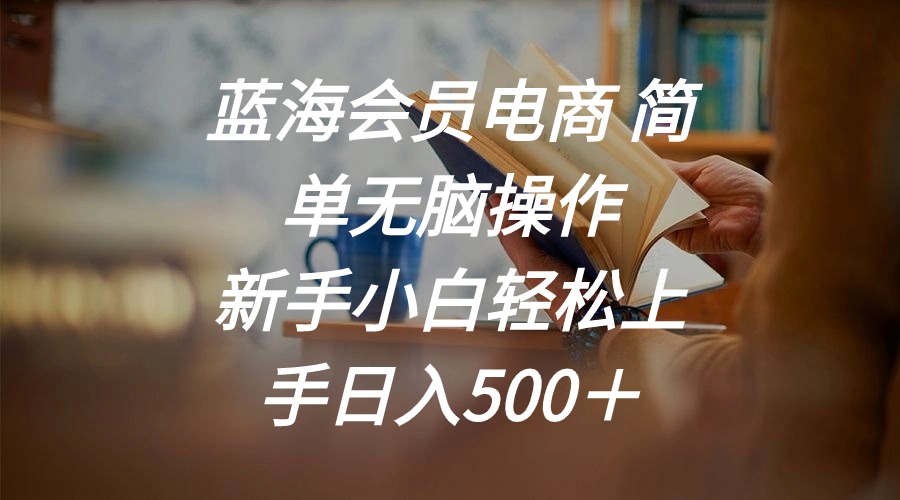 蓝海会员电商 简单无脑操作 新手小白轻松上手日入500+插图 蓝海会员电商 简单无脑操作 新手小白轻松上手日入500+
