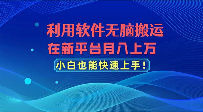 利用软件无脑搬运,在新平台月入上万,小白也能快速上手插图 利用软件无脑搬运,在新平台月入上万,小白也能快速上手