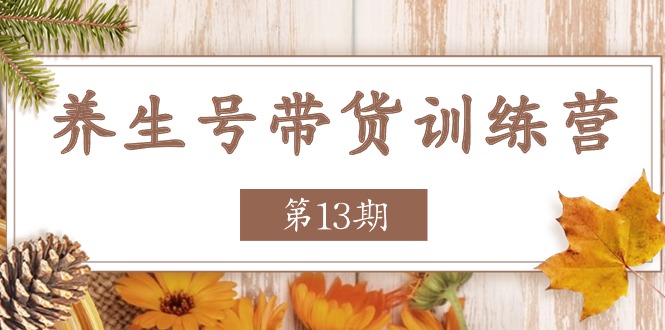 养生号-带货训练营【第13期】收益更稳定的玩法,让你带货收益爆炸插图 养生号-带货训练营【第13期】收益更稳定的玩法,让你带货收益爆炸