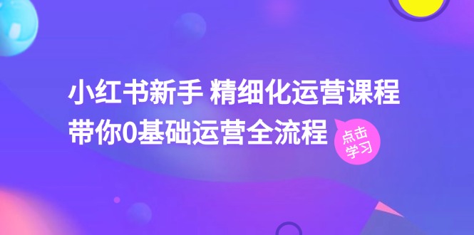小红书新手 精细化运营课程,带你0基础运营全流程(41节视频课)插图 小红书新手 精细化运营课程,带你0基础运营全流程(41节视频课)
