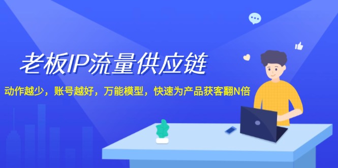 老板 IP流量 供应链,动作越少,账号越好,万能模型,快速为产品获客翻N倍插图 老板 IP流量 供应链,动作越少,账号越好,万能模型,快速为产品获客翻N倍