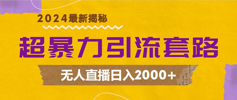 超暴力引流套路,无人直播日入2000+插图 超暴力引流套路,无人直播日入2000+