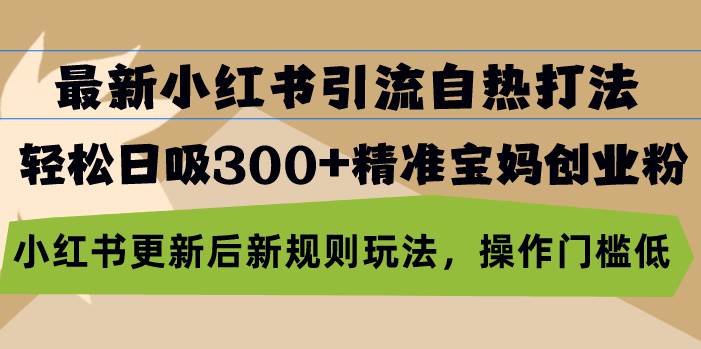 最新小红书引流自热打法,轻松日吸300+精准宝妈创业粉,小红书更新后新…插图 最新小红书引流自热打法,轻松日吸300+精准宝妈创业粉,小红书更新后新…