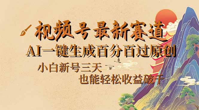 视频号最新爆火赛道，AI一键生成百分百过原创，小白新号三天，也能轻松…插图