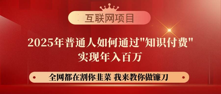 【网创项目终点站-镰刀训练营超级IP合伙人】25年普通人如何通过“知识…插图
