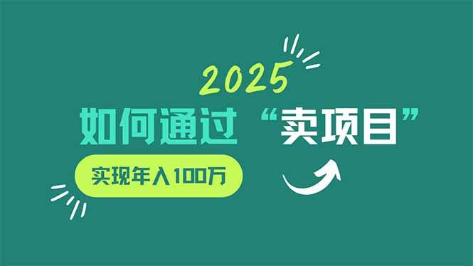 2025年如何通过“卖项目”实现年入100万插图