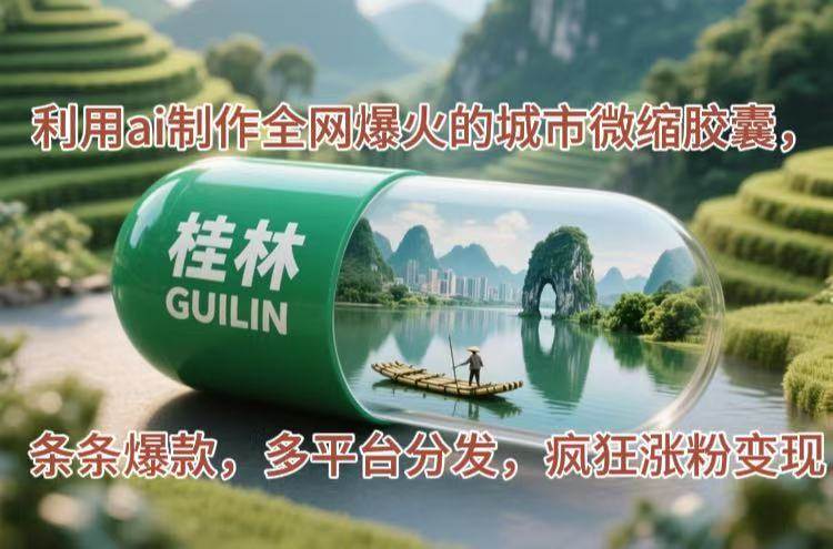 利用ai制作全网爆火的城市微缩胶囊，条条爆款，多平台分发，疯狂涨粉变现插图