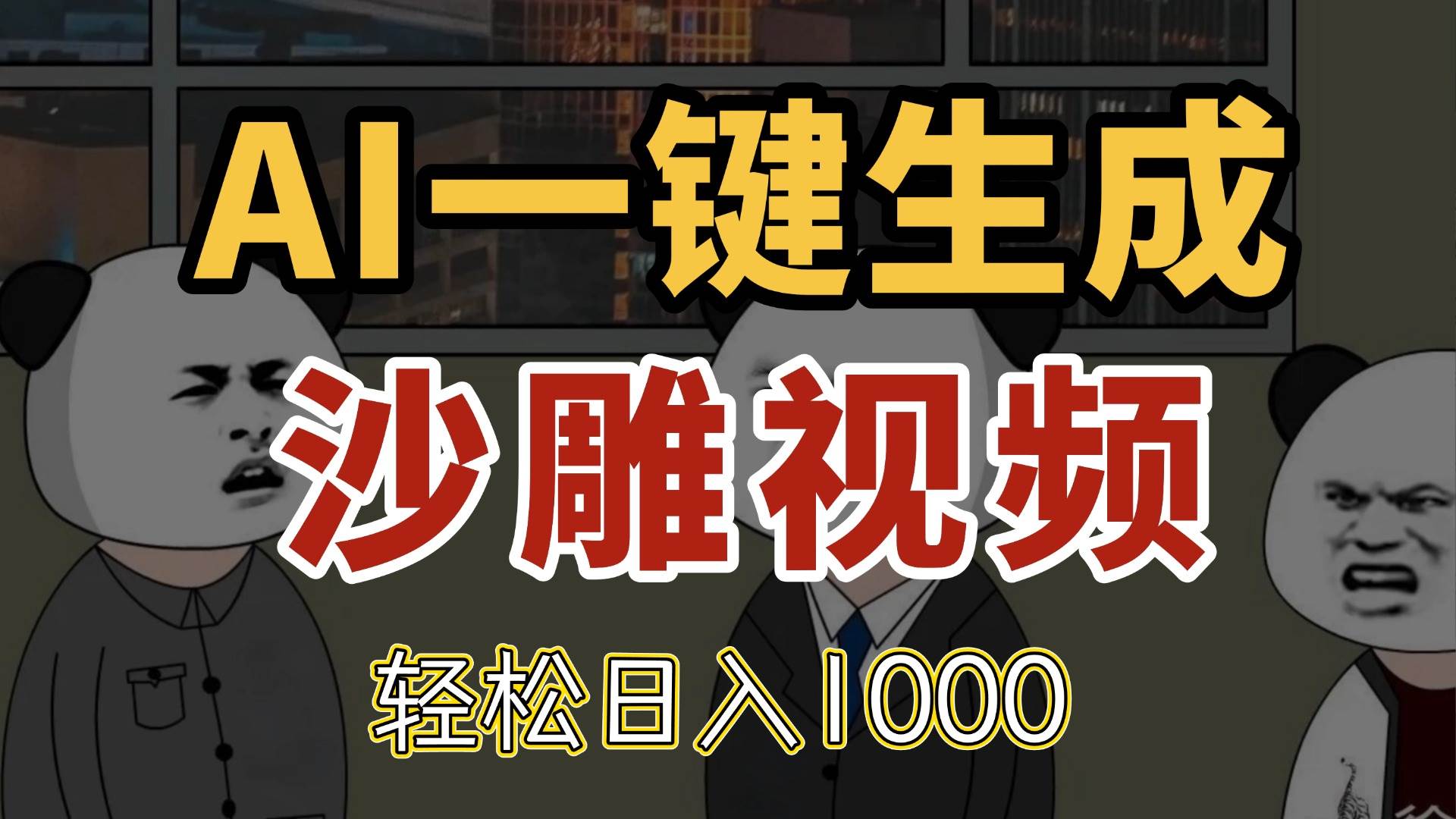 AI一键生成沙雕视频,一条视频千万播放,轻松日入1000插图 AI一键生成沙雕视频,一条视频千万播放,轻松日入1000