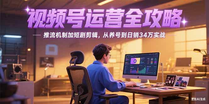 2025视频号运营全攻略，推流机制加短剧剪辑，从养号到日销34万实战插图