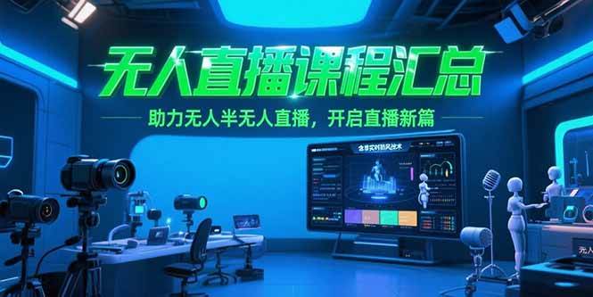 无人直播课程汇总，含非实时防风技术，助力无人半无人直播，开启直播新篇插图