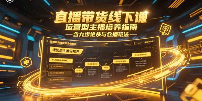 直播带货线下课，运营型主播培养指南，含九步绝杀与仓播玩法插图
