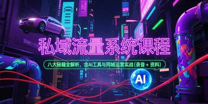 私域流量系统课程，八大秘籍全解析，含AI工具与同城运营实战(录音+资料)插图