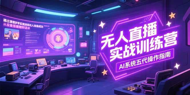 无人直播实操训练营，从设备搭建到话术，AI系统五代操作指南(7月更新)插图
