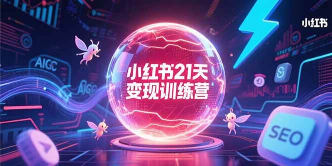 小红书21天变现训练营，AIGC工具高效应用，SEO优化核心技巧插图